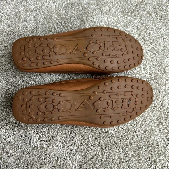 Coach Fredrica tan leather loafers - Picture 10 of 12